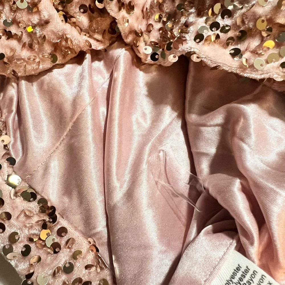 Line And Dot mini sequined dress pink rose gold Size Small - Picture 10 of 11